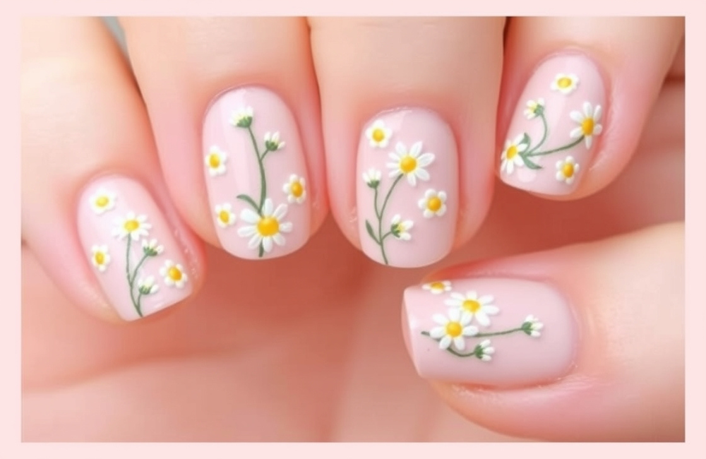 Cute and Simple Spring Nail Art Ideas 2
