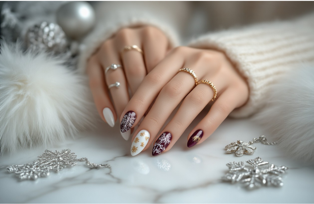modern and classy winter nails 7