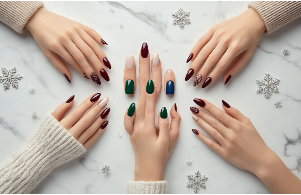 modern and classy winter nails